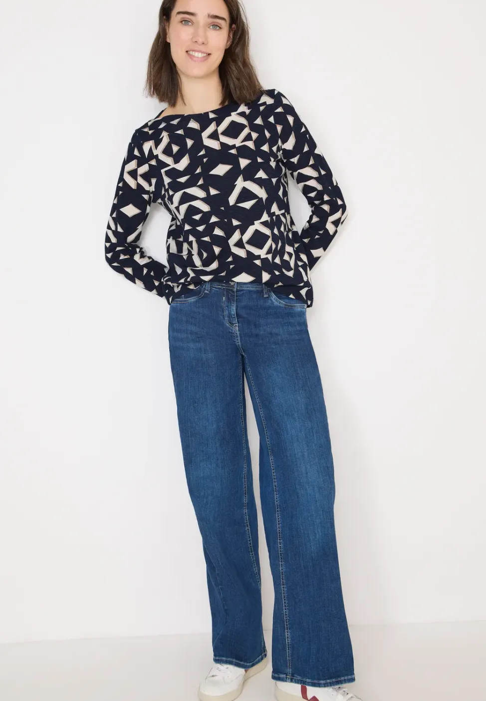 Shirt met boothals
