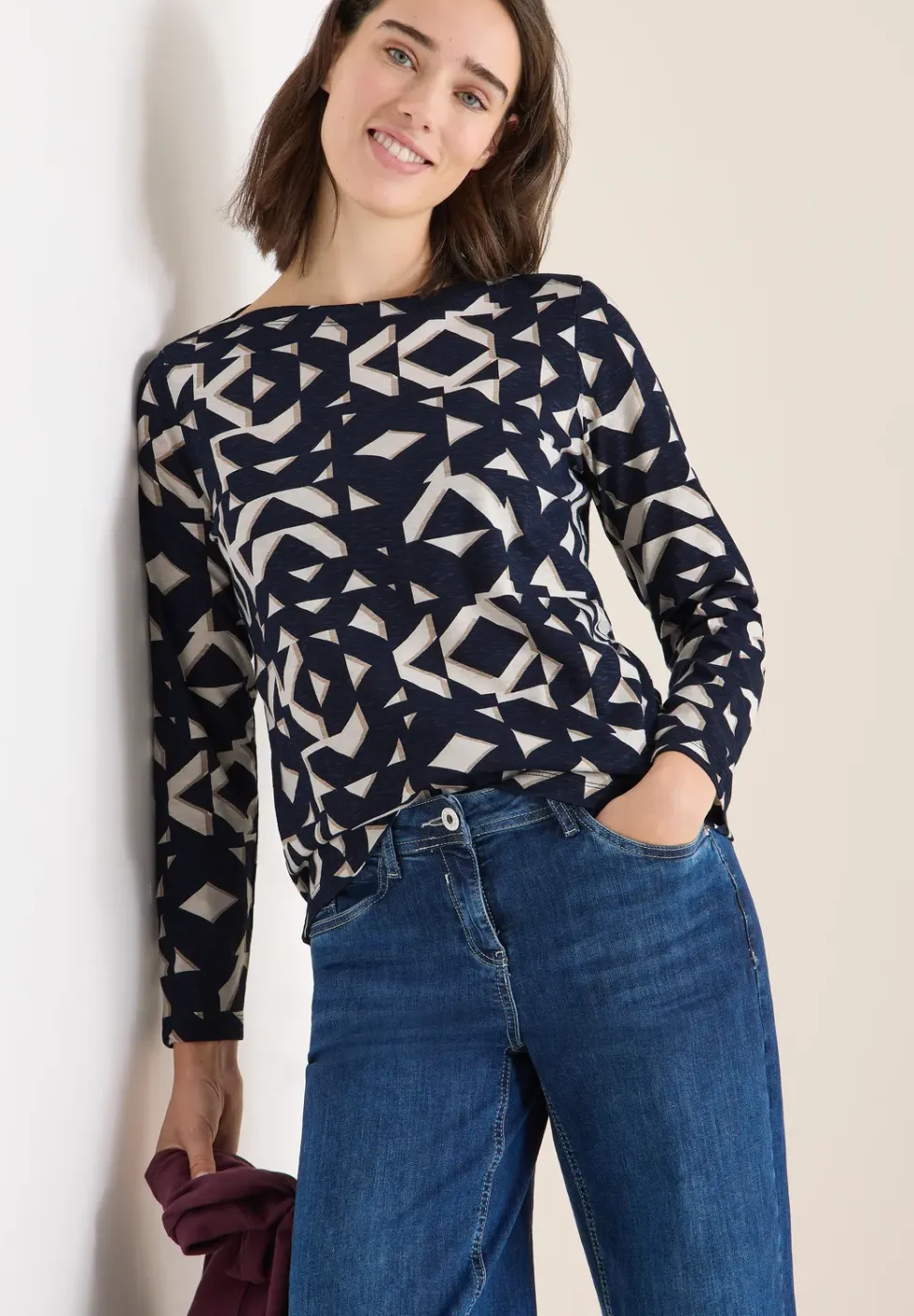 Shirt met boothals