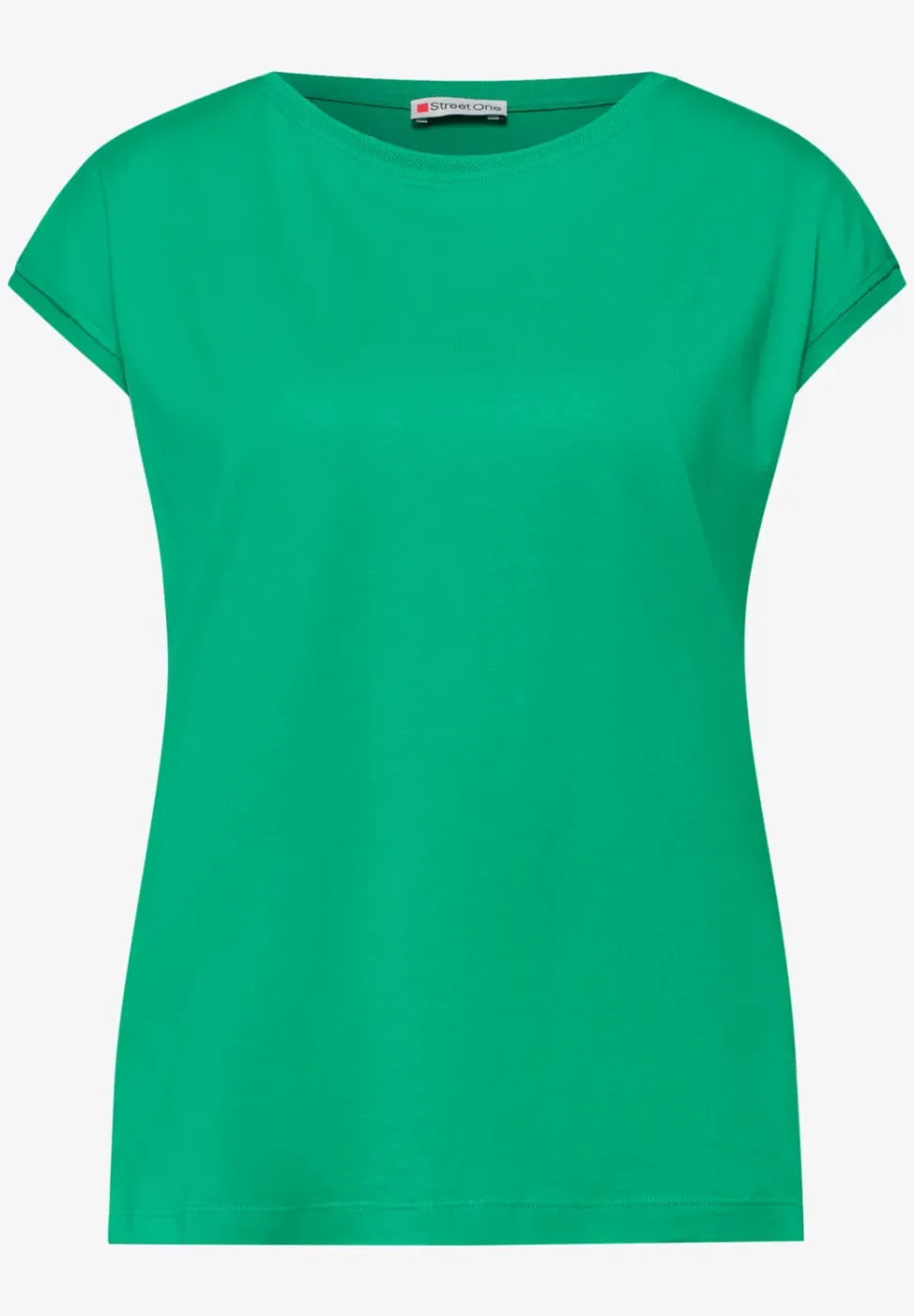 Shirt met boothals en decoratief detail