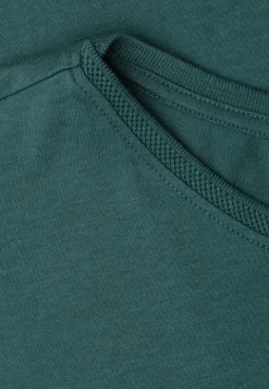 Shirt met boothals en decoratief detail