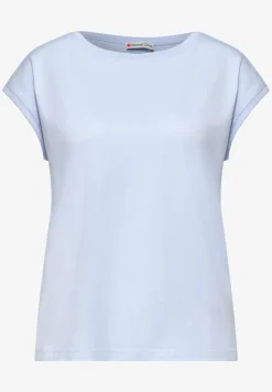 Shirt met boothals en decoratief detail
