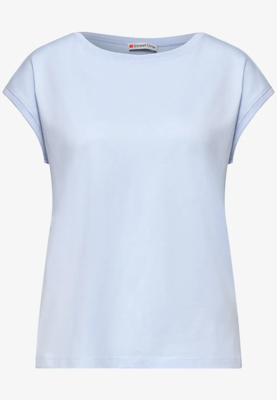 Shirt met boothals en decoratief detail