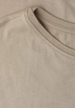 Shirt met boothals en decoratief detail