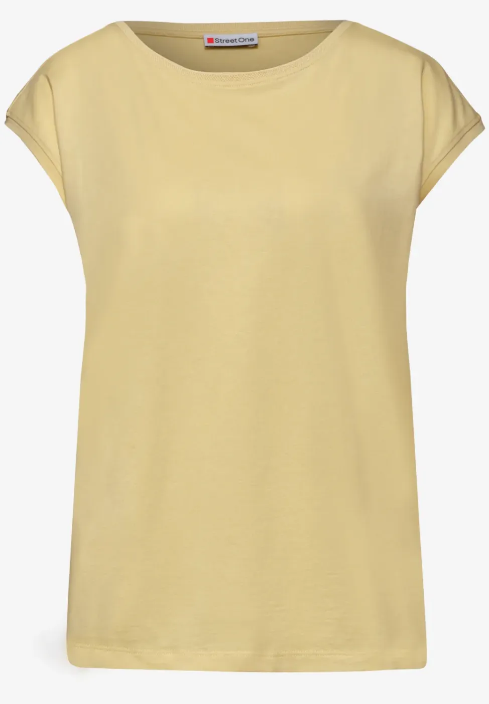 Shirt met boothals en decoratief detail