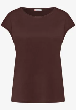 Shirt met boothals en decoratief detail
