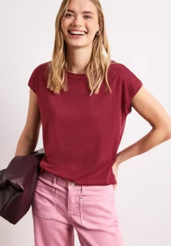 Shirt met boothals en decoratief detail