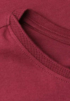 Shirt met boothals en decoratief detail