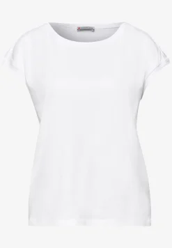 Shirt met boothals en decoratief detail