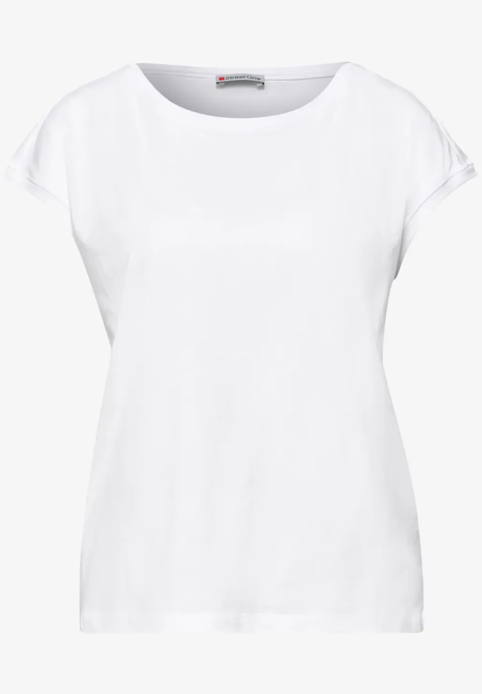 Shirt met boothals en decoratief detail