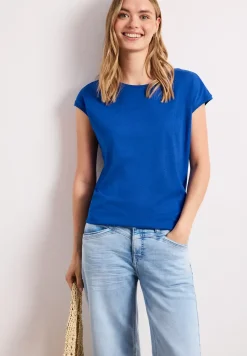 Shirt met boothals en decoratief detail