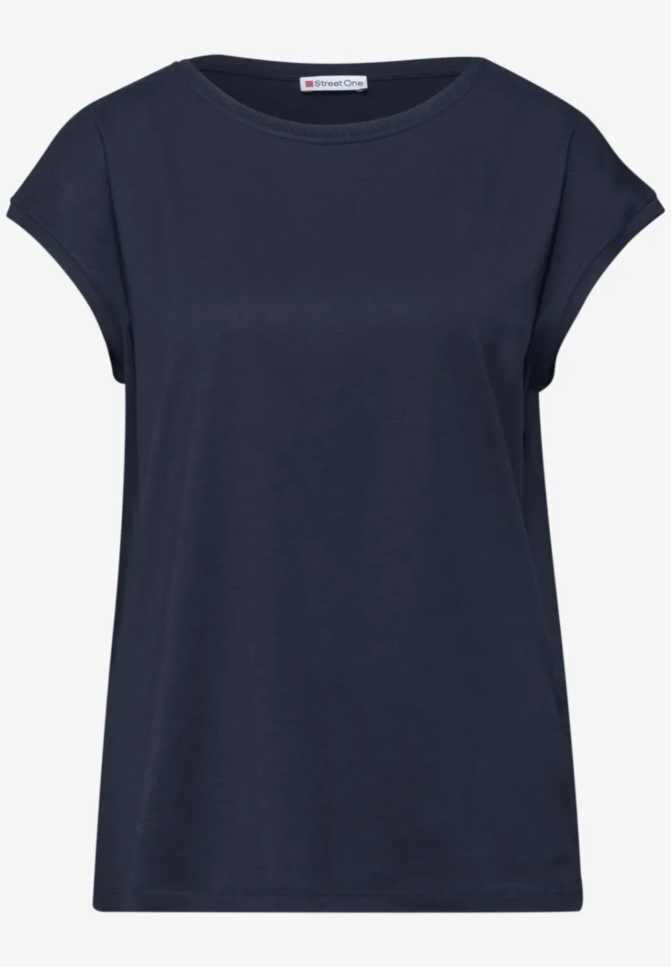 Shirt met boothals en decoratief detail