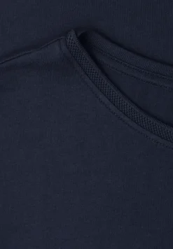 Shirt met boothals en decoratief detail