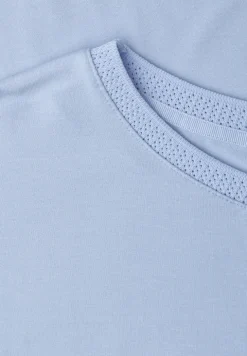 Shirt met boothals en decoratieve tape