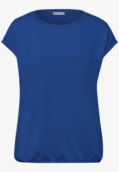 Shirt met boothals en decoratieve tape