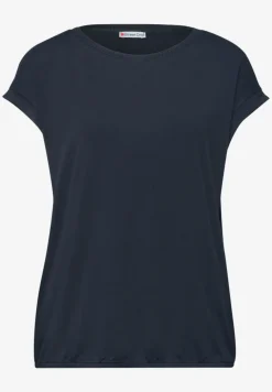 Shirt met boothals en decoratieve tape