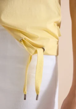 Shirt met boothals en mesh inzet