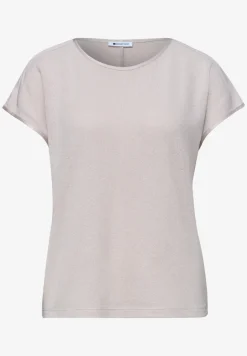 Shirt met boothals en schouderdetails