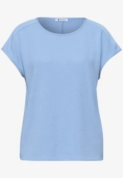 Shirt met boothals en schouderdetails