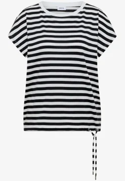 Shirt met boothals en strepen