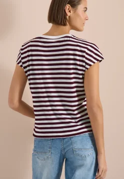 Shirt met boothals en strepen