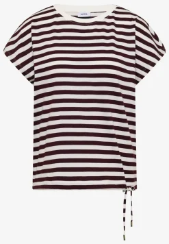 Shirt met boothals en strepen