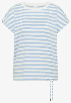 Shirt met boothals en strepen