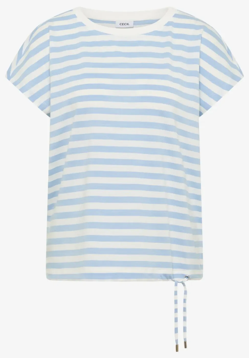 Shirt met boothals en strepen