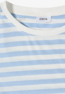 Shirt met boothals en strepen