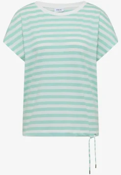 Shirt met boothals en strepen