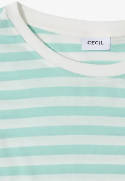 Shirt met boothals en strepen