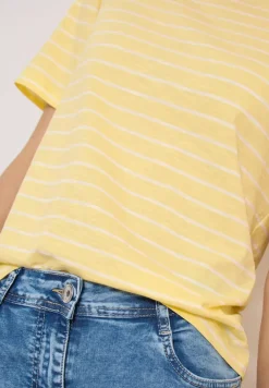 Shirt met boothals en strepen