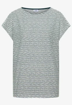 Shirt met boothals en strepen