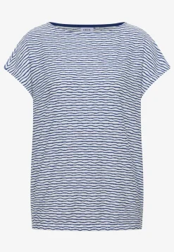 Shirt met boothals en strepen