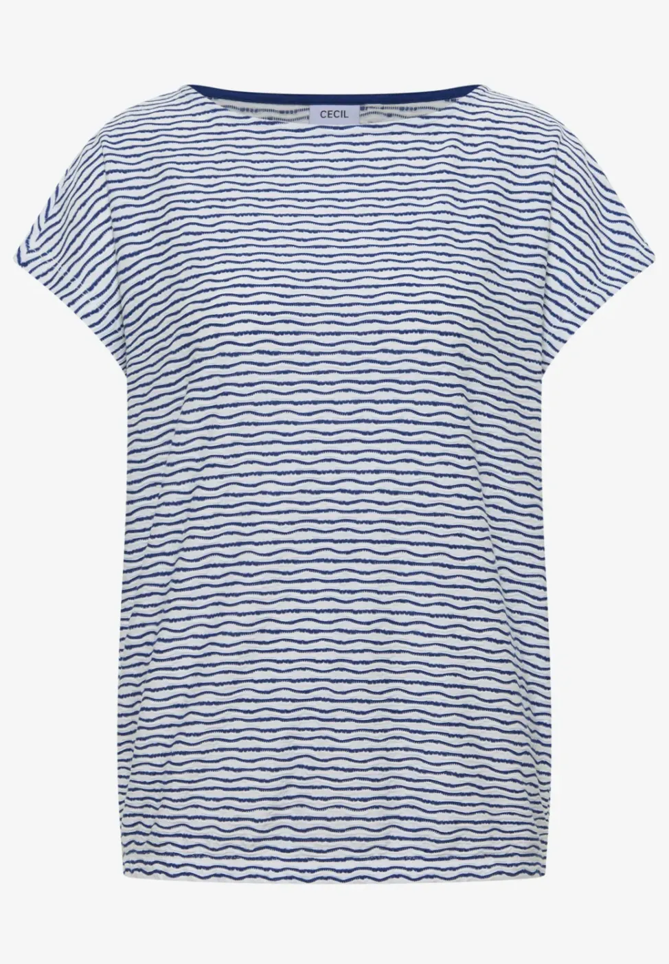 Shirt met boothals en strepen