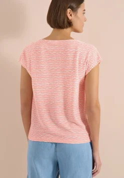 Shirt met boothals en strepen