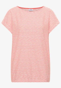 Shirt met boothals en strepen