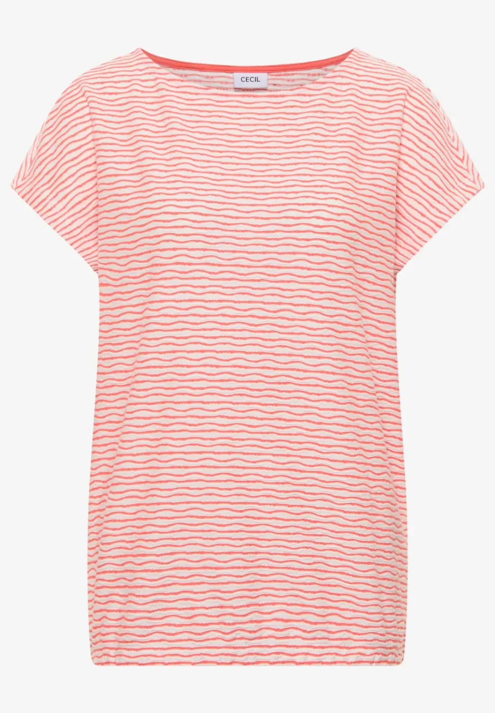Shirt met boothals en strepen