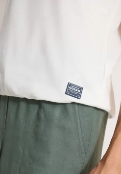 Shirt met boothals en tekstopdruk