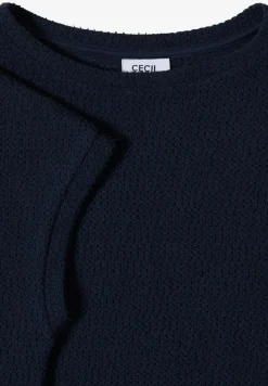 Shirt met boothals in ajour-look