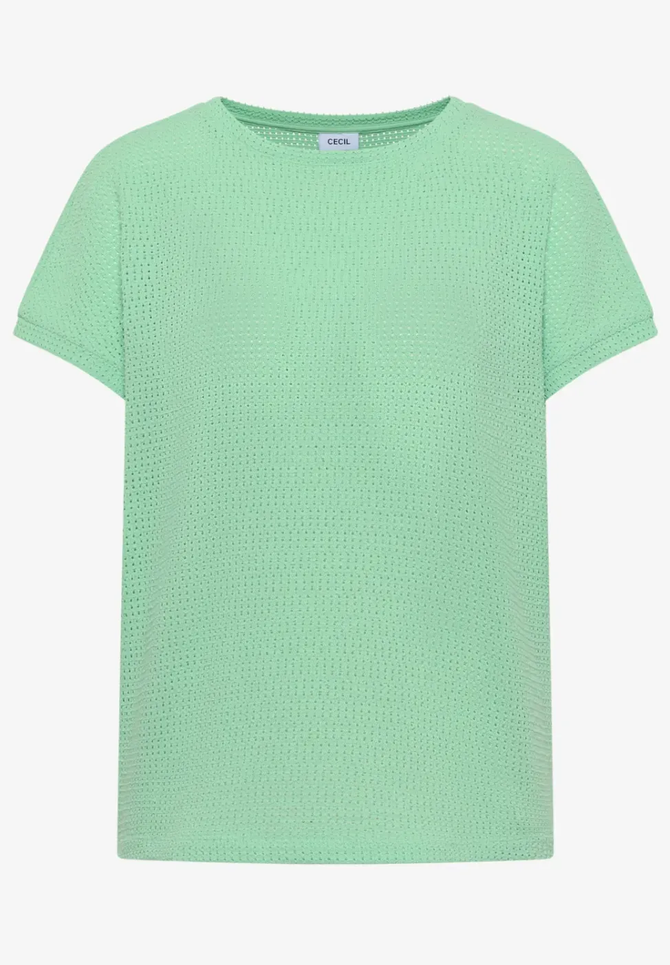 Shirt met boothals in ajour-look
