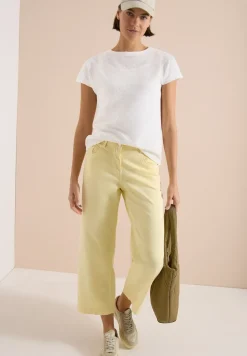 Shirt met boothals in ajour-look