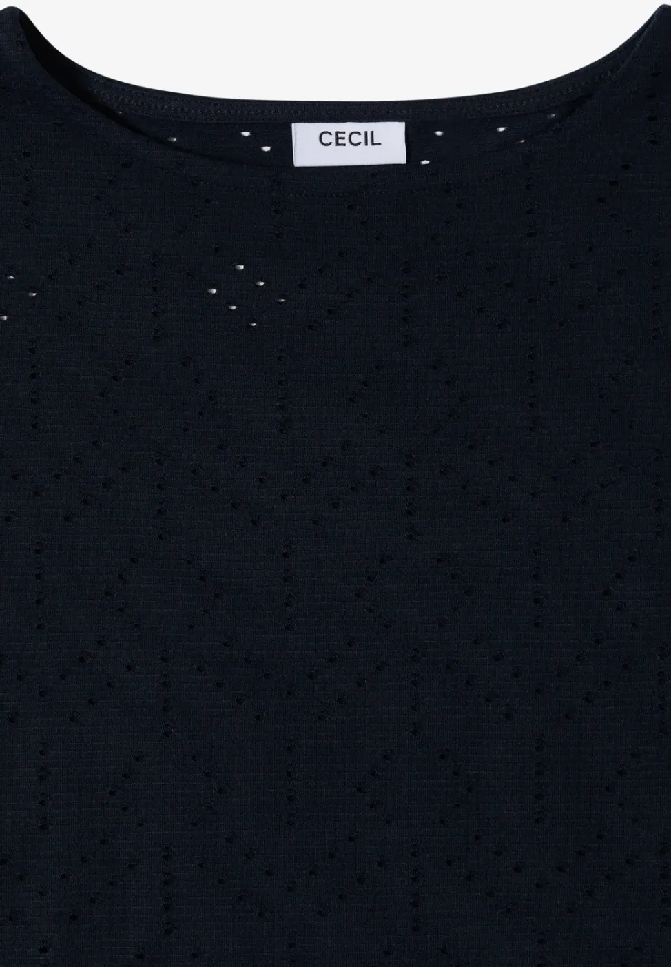 Shirt met boothals in ajour look