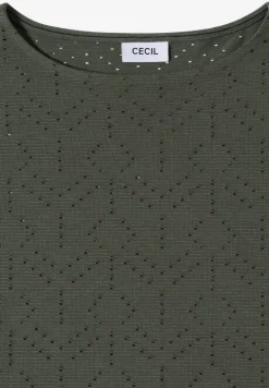 Shirt met boothals in ajour look
