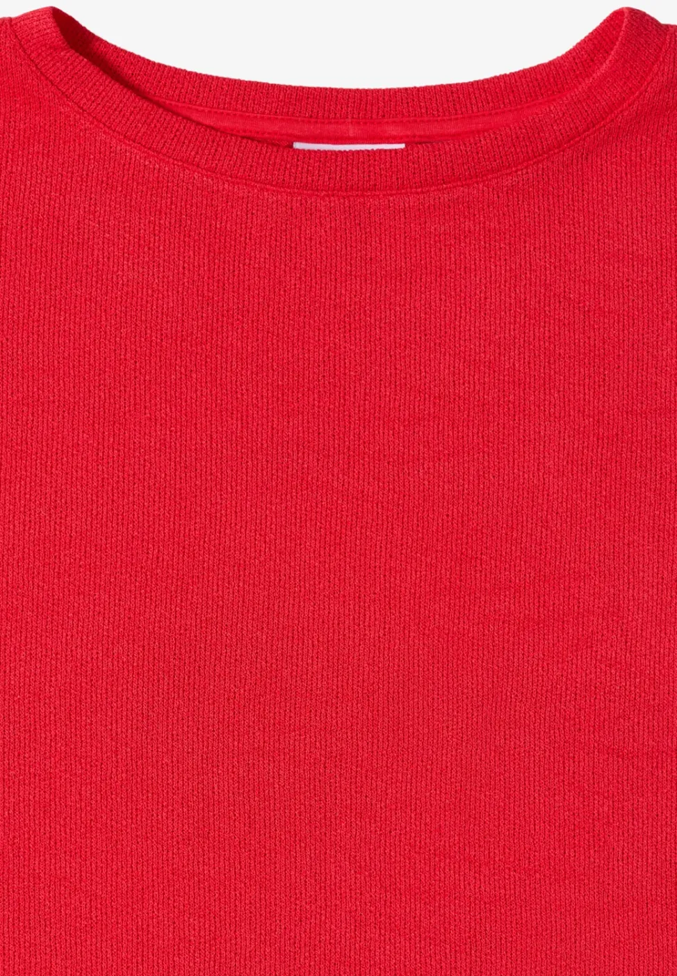 Shirt met boothals in gebreide look