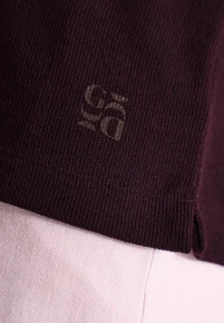 Shirt met boothals in gebreide look