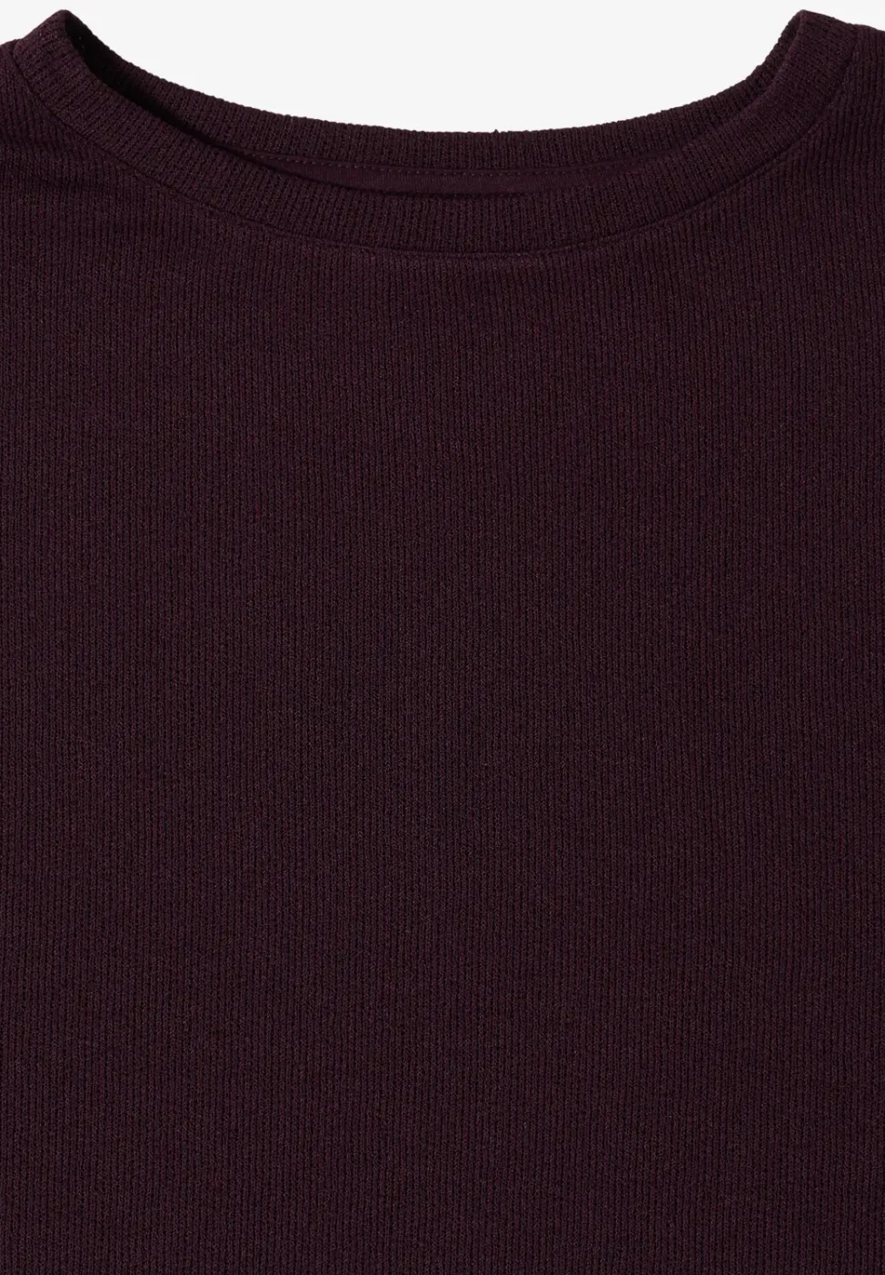 Shirt met boothals in gebreide look