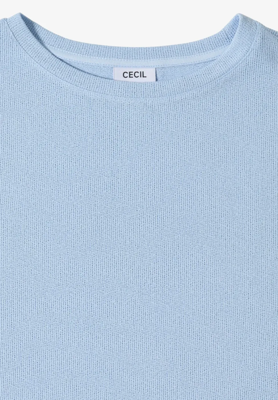 Shirt met boothals in gebreide look