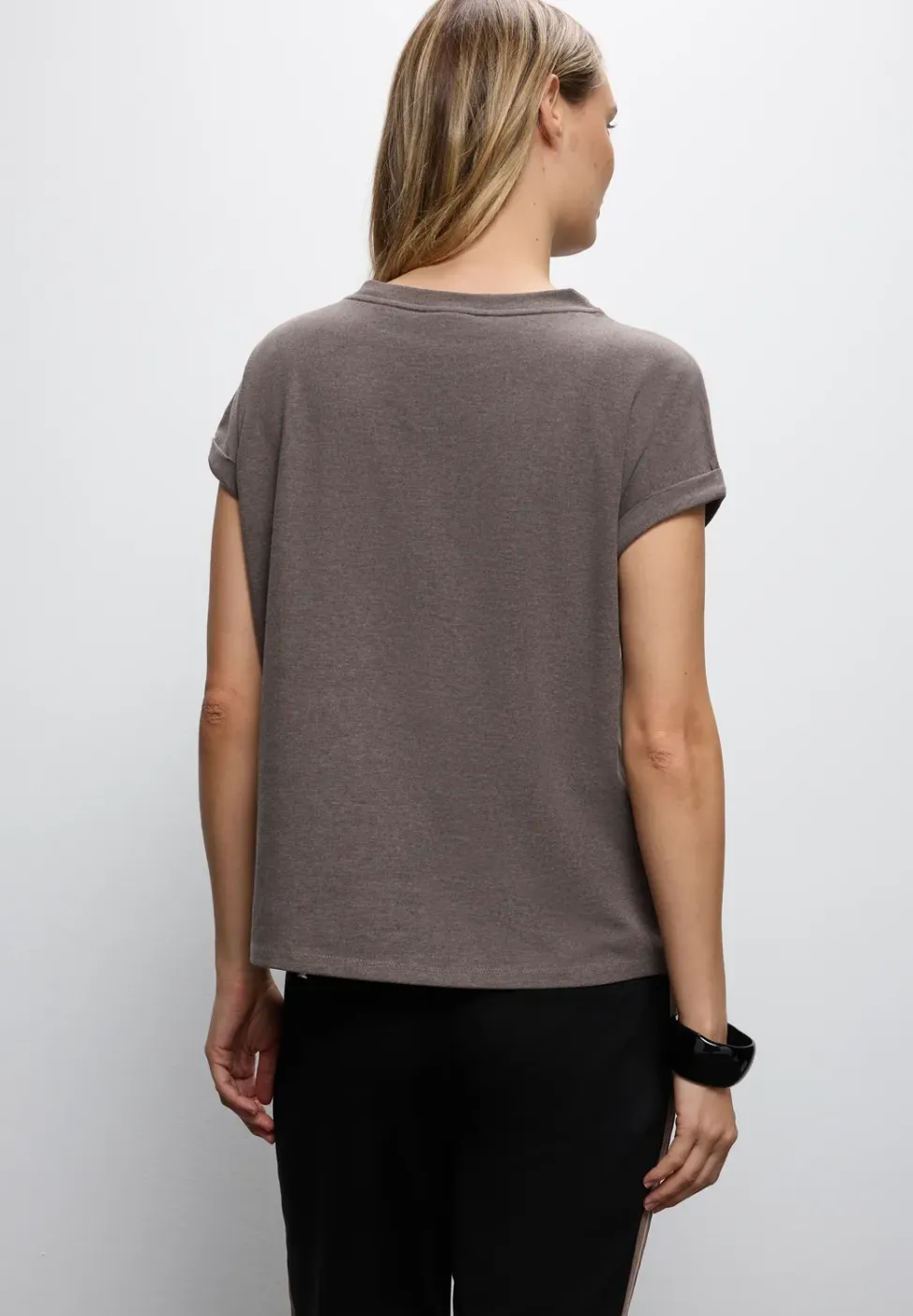Shirt met bouclé-opdruk