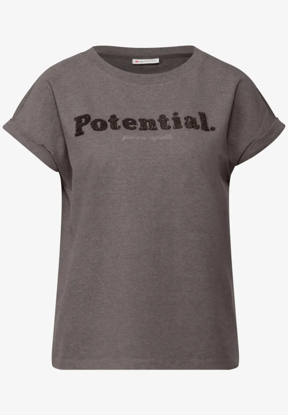 Shirt met bouclé-opdruk