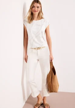 Shirt met burn-out look
